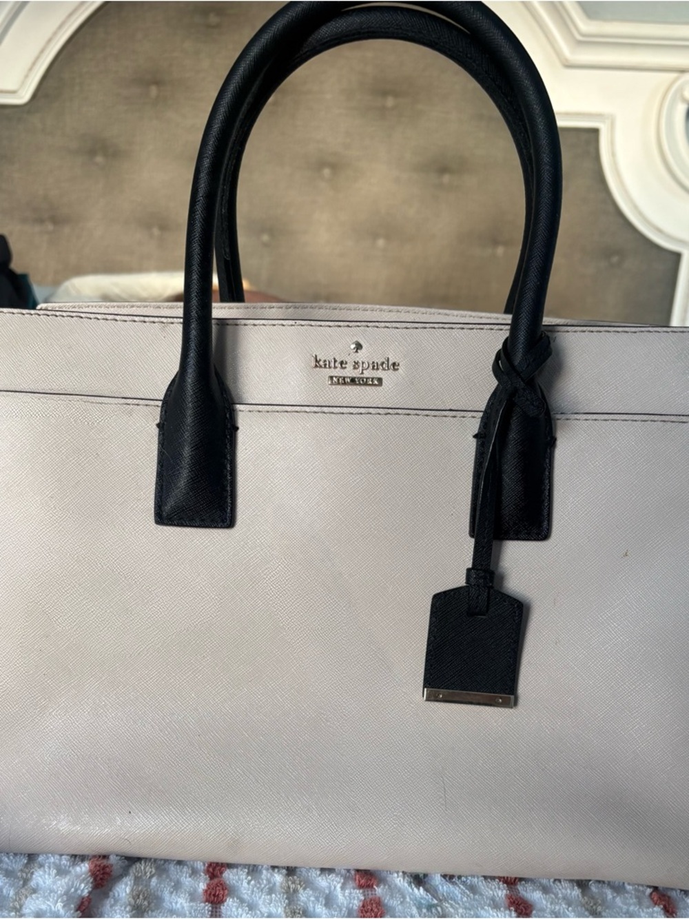 kate spade Two-Tone Black & Cream Satchel